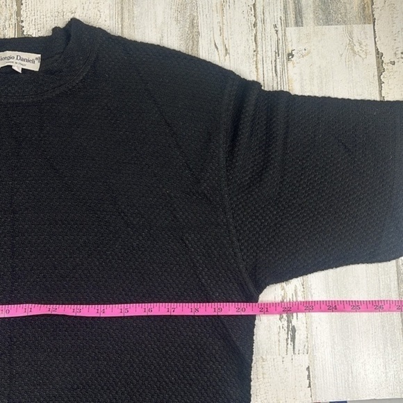 Giorgio Danieli Made In Italy Crew Neck Medium Shirt Black - Picture 12 of 15